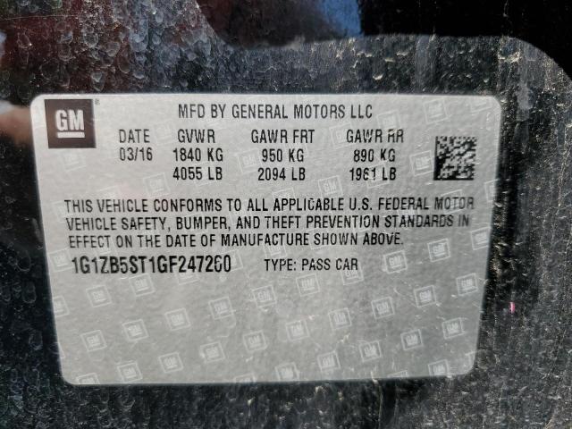 Photo 9 VIN: 1G1ZB5ST1GF247260 - CHEVROLET MALIBU LS 