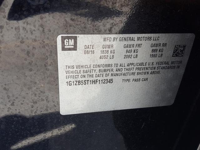 Photo 9 VIN: 1G1ZB5ST1HF112345 - CHEVROLET MALIBU LS 