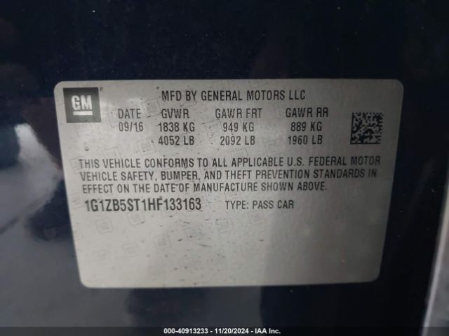 Photo 8 VIN: 1G1ZB5ST1HF133163 - CHEVROLET MALIBU 