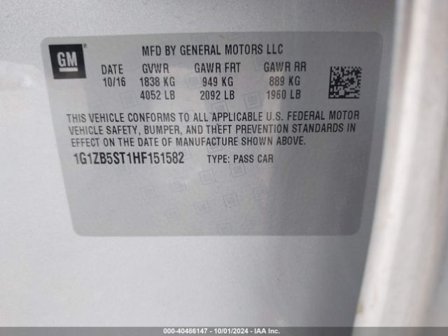 Photo 8 VIN: 1G1ZB5ST1HF151582 - CHEVROLET MALIBU 