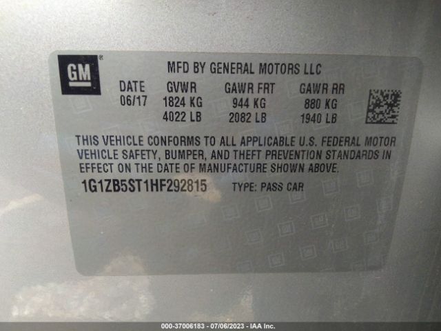 Photo 8 VIN: 1G1ZB5ST1HF292815 - CHEVROLET MALIBU 