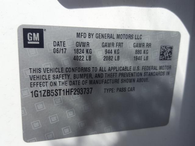 Photo 9 VIN: 1G1ZB5ST1HF293737 - CHEVROLET MALIBU LS 