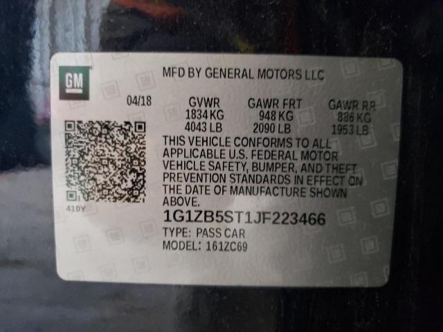 Photo 9 VIN: 1G1ZB5ST1JF223466 - CHEVROLET MALIBU LS 