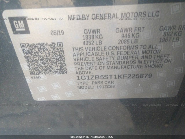 Photo 8 VIN: 1G1ZB5ST1KF225879 - CHEVROLET MALIBU 