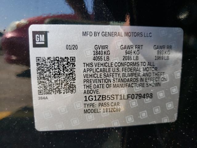 Photo 9 VIN: 1G1ZB5ST1LF079498 - CHEVROLET MALIBU LS 