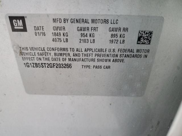 Photo 11 VIN: 1G1ZB5ST2GF203266 - CHEVROLET MALIBU LS 