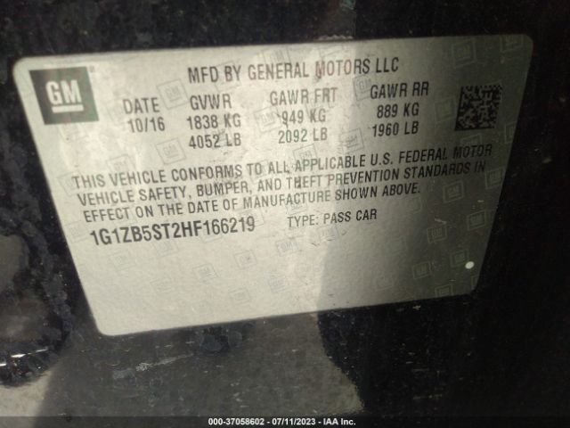 Photo 8 VIN: 1G1ZB5ST2HF166219 - CHEVROLET MALIBU 