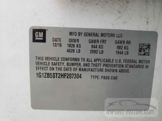 Photo 9 VIN: 1G1ZB5ST2HF207304 - CHEVROLET MALIBU 