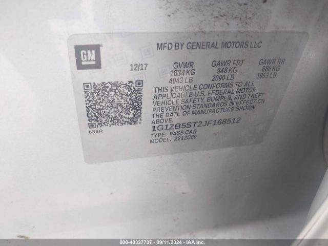 Photo 8 VIN: 1G1ZB5ST2JF168512 - CHEVROLET MALIBU 