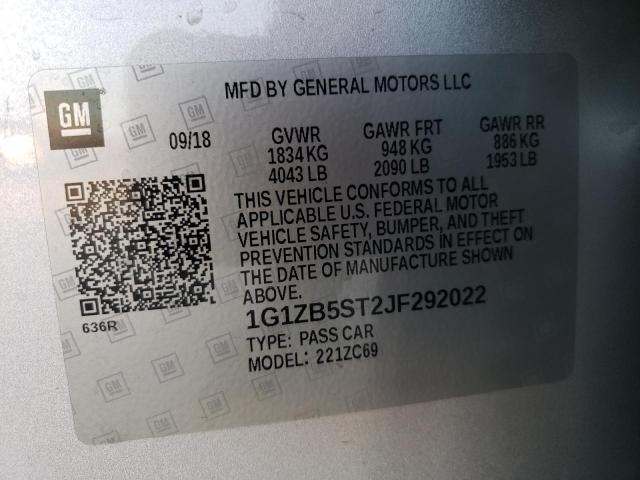 Photo 11 VIN: 1G1ZB5ST2JF292022 - CHEVROLET MALIBU 