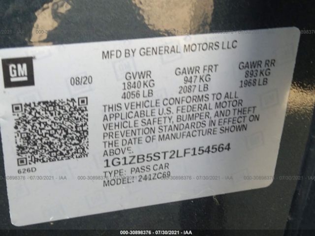 Photo 8 VIN: 1G1ZB5ST2LF154564 - CHEVROLET MALIBU 