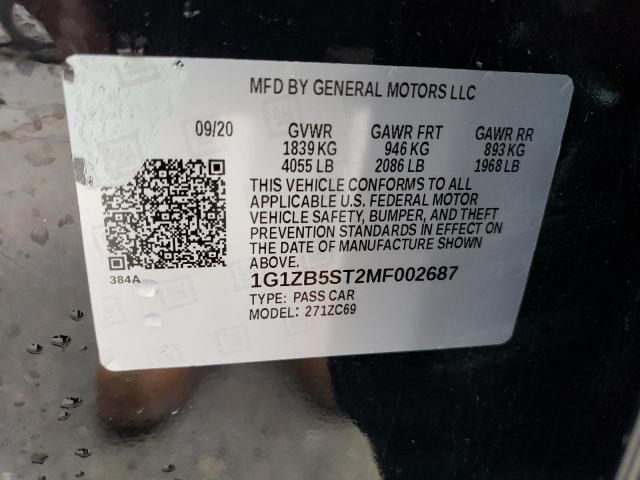 Photo 11 VIN: 1G1ZB5ST2MF002687 - CHEVROLET MALIBU LS 