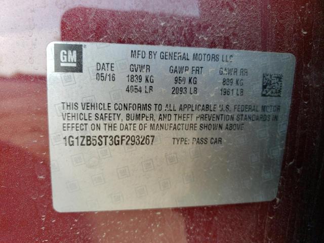 Photo 11 VIN: 1G1ZB5ST3GF293267 - CHEVROLET MALIBU 