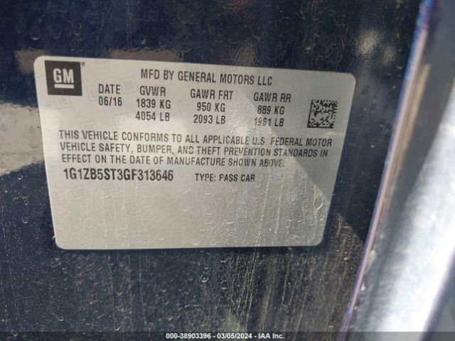 Photo 8 VIN: 1G1ZB5ST3GF313646 - CHEVROLET MALIBU 