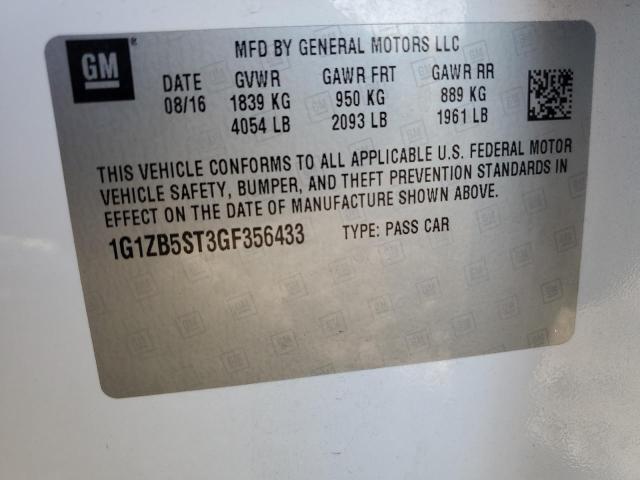 Photo 11 VIN: 1G1ZB5ST3GF356433 - CHEVROLET MALIBU LS 