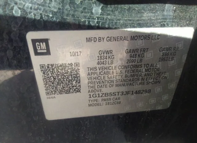 Photo 8 VIN: 1G1ZB5ST3JF148298 - CHEVROLET MALIBU 