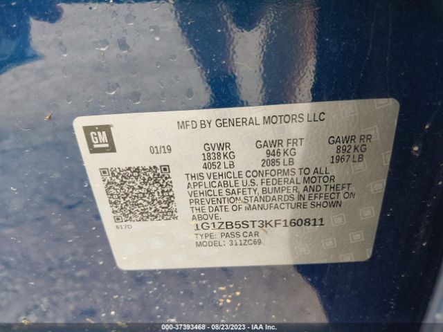 Photo 8 VIN: 1G1ZB5ST3KF160811 - CHEVROLET MALIBU 