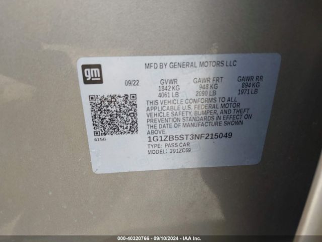 Photo 8 VIN: 1G1ZB5ST3NF215049 - CHEVROLET MALIBU 