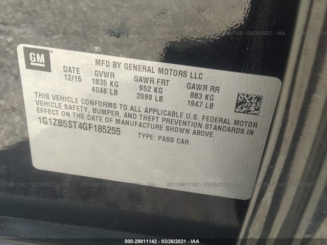 Photo 8 VIN: 1G1ZB5ST4GF185255 - CHEVROLET MALIBU 