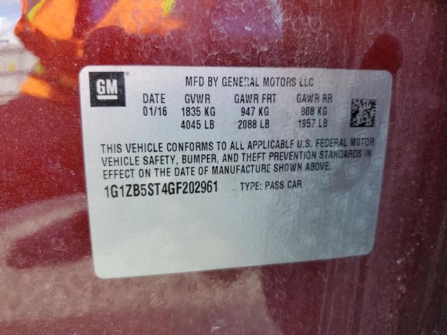 Photo 11 VIN: 1G1ZB5ST4GF202961 - CHEVROLET MALIBU LS 