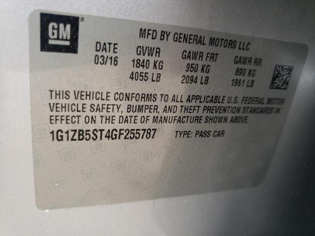 Photo 11 VIN: 1G1ZB5ST4GF255787 - CHEVROLET MALIBU LS 