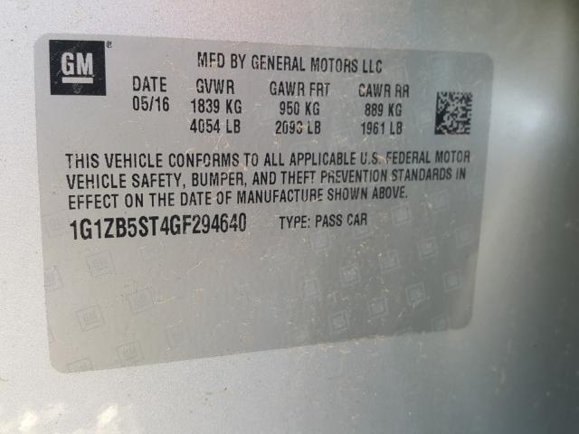 Photo 9 VIN: 1G1ZB5ST4GF294640 - CHEVROLET MALIBU LS 