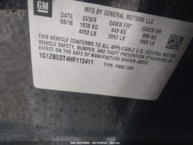 Photo 8 VIN: 1G1ZB5ST4HF113411 - CHEVROLET MALIBU 