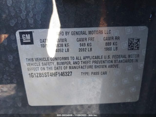 Photo 8 VIN: 1G1ZB5ST4HF146327 - CHEVROLET MALIBU 