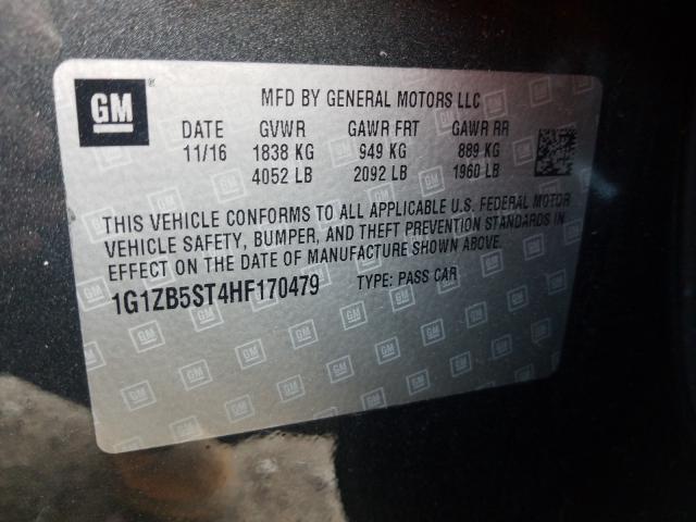 Photo 9 VIN: 1G1ZB5ST4HF170479 - CHEVROLET MALIBU LS 