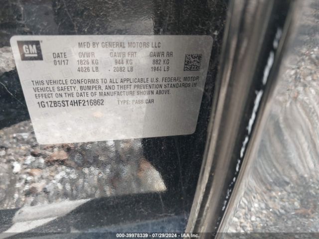 Photo 8 VIN: 1G1ZB5ST4HF216862 - CHEVROLET MALIBU 