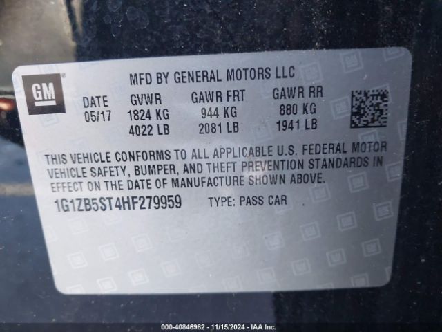 Photo 8 VIN: 1G1ZB5ST4HF279959 - CHEVROLET MALIBU 