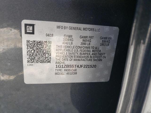 Photo 11 VIN: 1G1ZB5ST4JF221520 - CHEVROLET MALIBU LS 