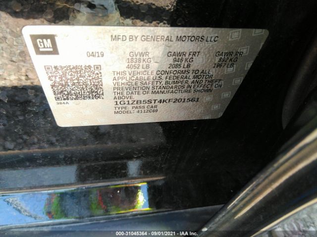 Photo 8 VIN: 1G1ZB5ST4KF201561 - CHEVROLET MALIBU 