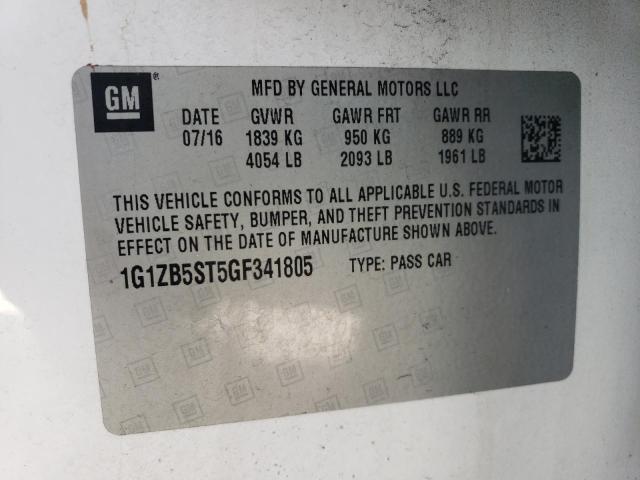 Photo 9 VIN: 1G1ZB5ST5GF341805 - CHEVROLET MALIBU LS 