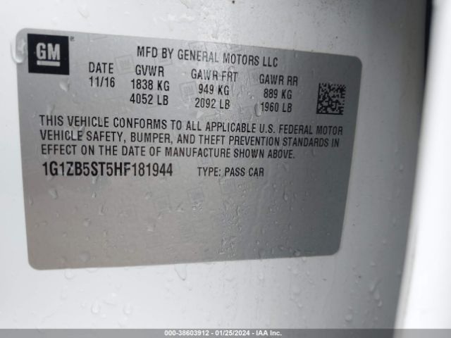 Photo 8 VIN: 1G1ZB5ST5HF181944 - CHEVROLET MALIBU 