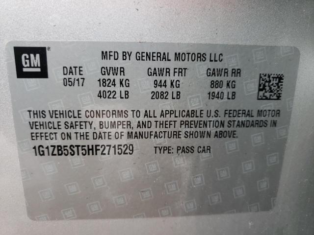 Photo 9 VIN: 1G1ZB5ST5HF271529 - CHEVROLET MALIBU LS 