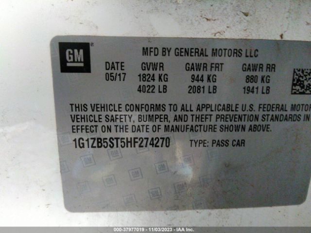 Photo 8 VIN: 1G1ZB5ST5HF274270 - CHEVROLET MALIBU 