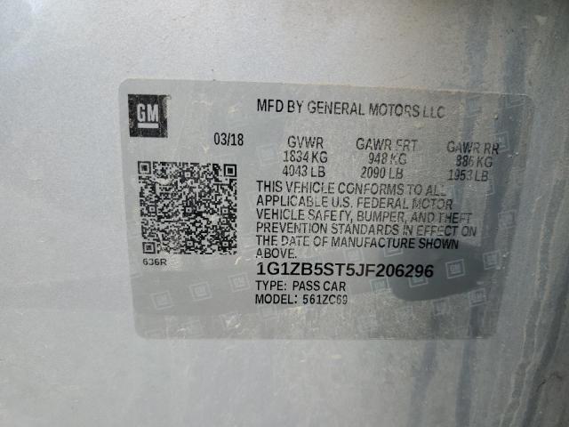 Photo 11 VIN: 1G1ZB5ST5JF206296 - CHEVROLET MALIBU LS 