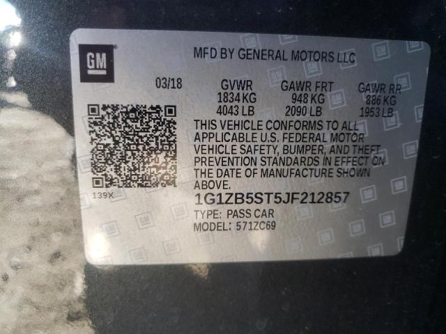 Photo 9 VIN: 1G1ZB5ST5JF212857 - CHEVROLET MALIBU LS 