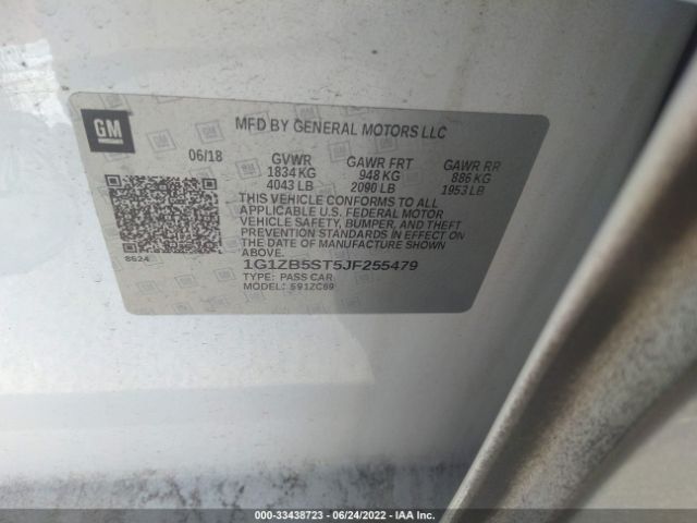 Photo 8 VIN: 1G1ZB5ST5JF255479 - CHEVROLET MALIBU 