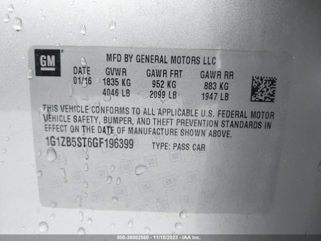 Photo 8 VIN: 1G1ZB5ST6GF196399 - CHEVROLET MALIBU 