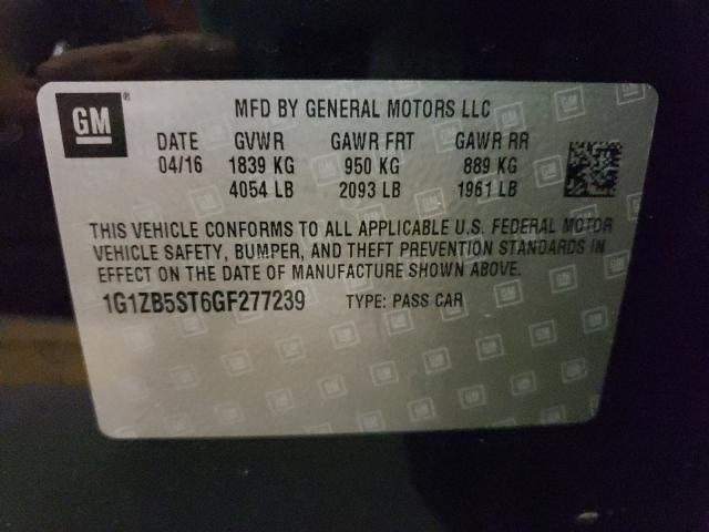 Photo 9 VIN: 1G1ZB5ST6GF277239 - CHEVROLET MALIBU LS 