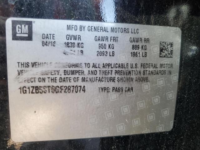 Photo 9 VIN: 1G1ZB5ST6GF287074 - CHEVROLET MALIBU LS 