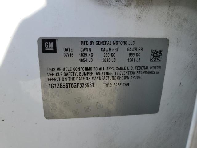 Photo 12 VIN: 1G1ZB5ST6GF338931 - CHEVROLET MALIBU LS 