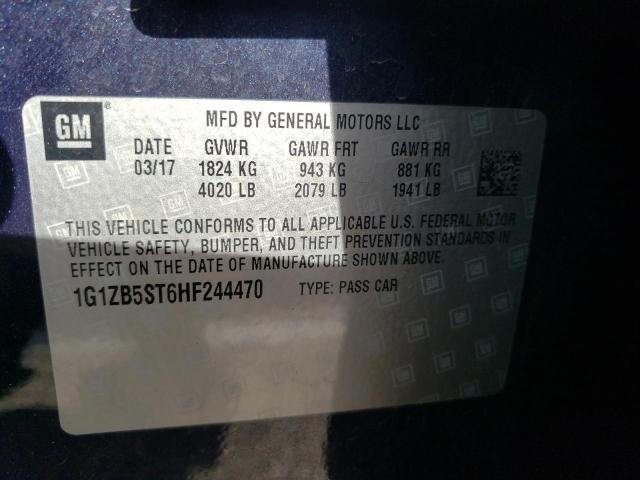 Photo 9 VIN: 1G1ZB5ST6HF244470 - CHEVROLET MALIBU LS 