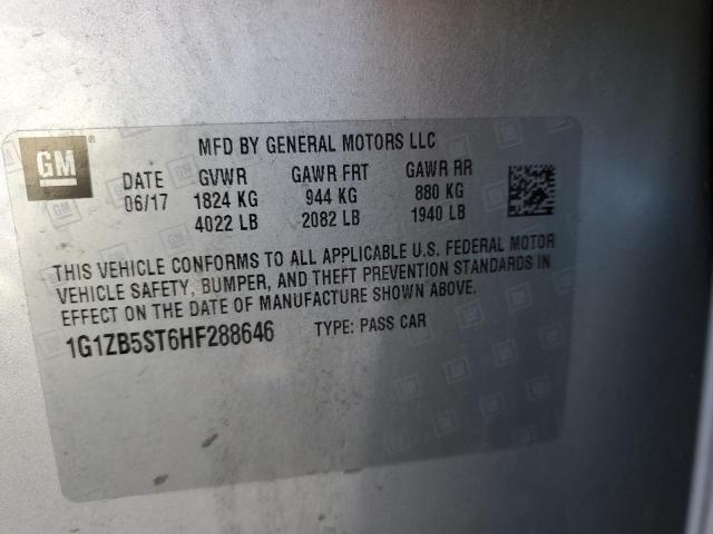 Photo 9 VIN: 1G1ZB5ST6HF288646 - CHEVROLET MALIBU LS 