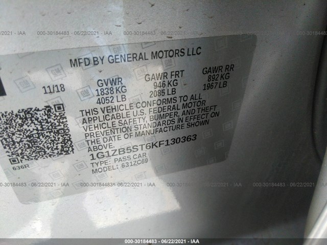 Photo 8 VIN: 1G1ZB5ST6KF130363 - CHEVROLET MALIBU 