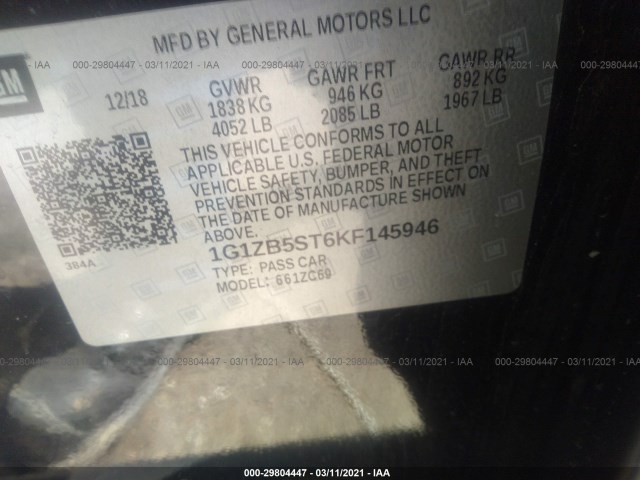 Photo 8 VIN: 1G1ZB5ST6KF145946 - CHEVROLET MALIBU 