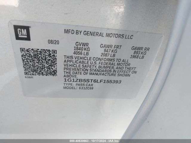 Photo 8 VIN: 1G1ZB5ST6LF155393 - CHEVROLET MALIBU 