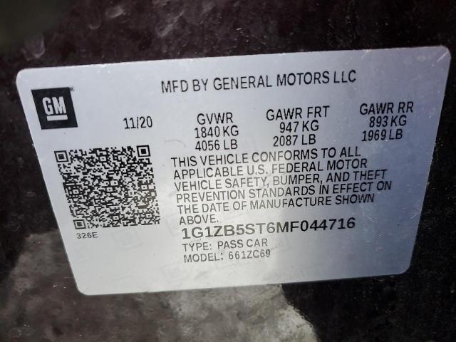 Photo 11 VIN: 1G1ZB5ST6MF044716 - CHEVROLET MALIBU LS 